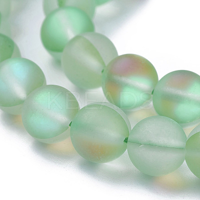 Synthetic Moonstone Beads Strands G-F142-6mm-15-1