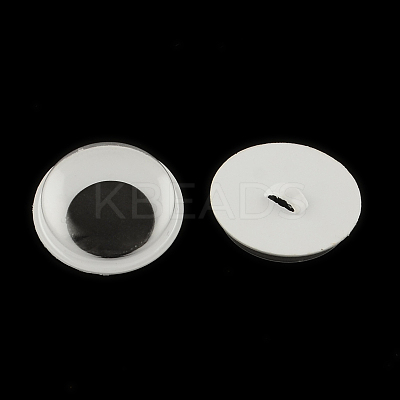 Black & White Plastic Wiggle Googly Eyes Buttons DIY Scrapbooking Crafts Toy Accessories KY-S002A-10mm-1