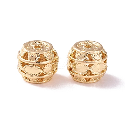 Brass Hollow Beads KK-P226-10CG-1