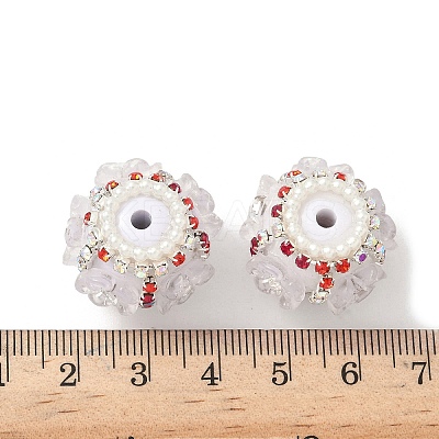 Flower Style Resin Rhinestone Beads CLAY-NH0003-05S-04-1