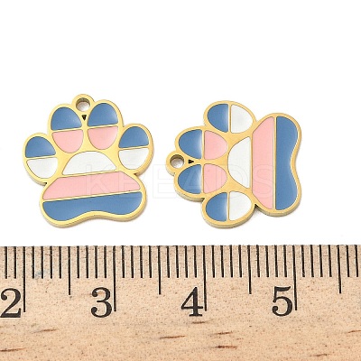 304 Stainless Steel Enamel Pendants X1-STAS-G360-03G-03-1