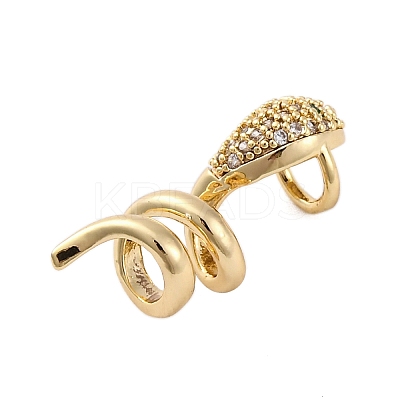 Brass Micro Pave Cubic Zirconia Pendants KK-P289-09G-1