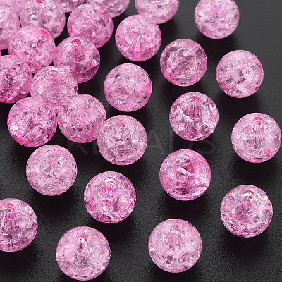 Transparent Crackle Acrylic Beads LS-MACR-S373-66B-N02-1