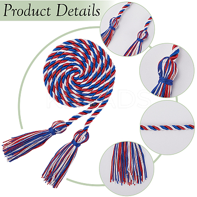 Polyester Double-end Tassels Fringed Bachelor's Gown Hanger FIND-WH20041-001B-1