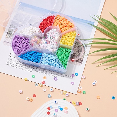 8 Colors Handmade Polymer Clay Beads CLAY-YW0001-36-1