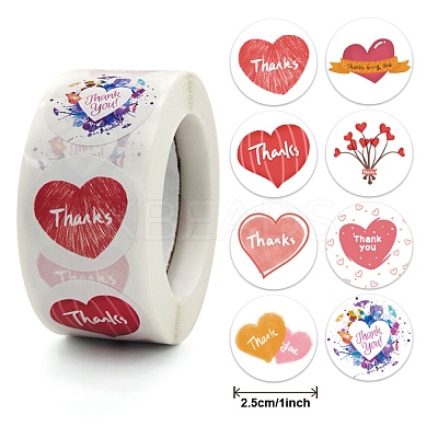 Thank You Theme Self Adhesive Paper Stickers DIY-M023-02A-1