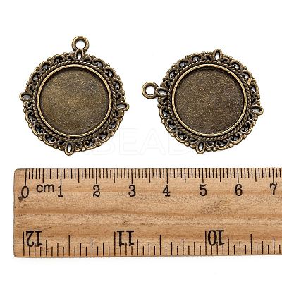 Tibetan Style Alloy Pendant Cabochon Settings TIBE-T003-08AB-NR-1