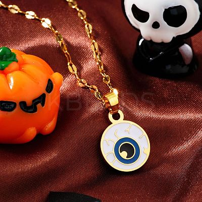 Halloween 304 Stainless Steel Enamel Pendant Necklaces CH1357-1