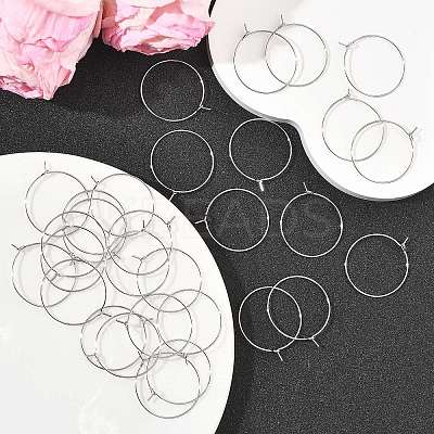 SHEGRACE Brass Hoop Earring Findings XGRPCH918-218P-1