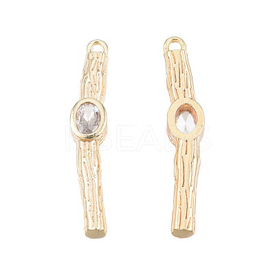 Brass Pave Cubic Zirconia Pendants KK-N232-482B-1