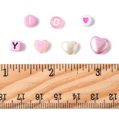 DIY Heart Letter Beads Findings Kit DIY-FS0009-98-1