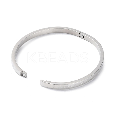 3Pcs 3 Color 304 Stainless Steel Grooved Bangles Set BJEW-F464-02-1
