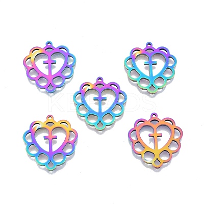 Ion Plating(IP) 201 Stainless Steel Pendants STAS-N098-102M-1