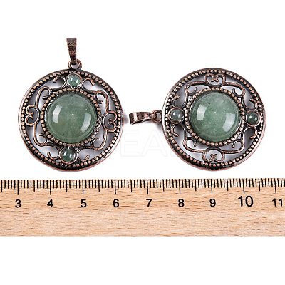 Natural Green Aventurine Pendants G-Q158-03-08-1
