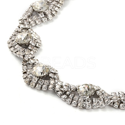 Alloy Crystal Rhinestone Link Chain Belts AJEW-U019-01P-02-1