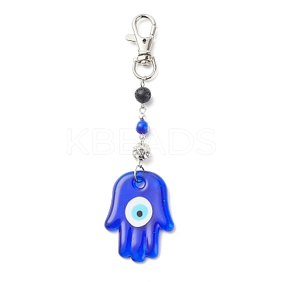 Handmade Lampwork Evil Eye Pendant Decoration HJEW-JM00791-03-1