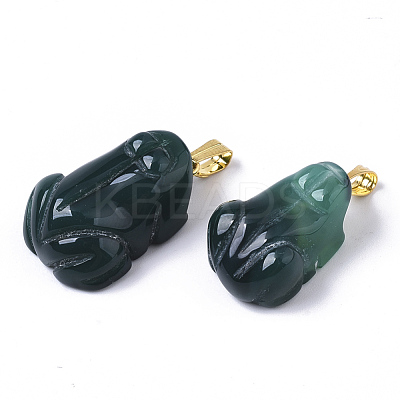 Natural Agate Pendants G-R459-007-1