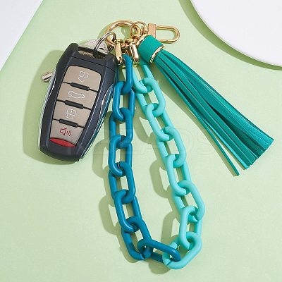 Chain Link Wristlet Keychain HJEW-SW00013-07-1