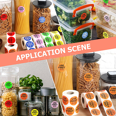 500Pcs Paper Adhesive Label Stickers STIC-WH20010-25E-1