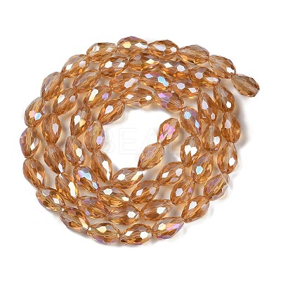 Transparent Electroplate Glass Beads Strands EGLA-N013-T4mm-B21-1