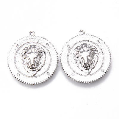 Brass Micro Pave Clear Cubic Zirconia Pendants KK-N232-159-NF-1