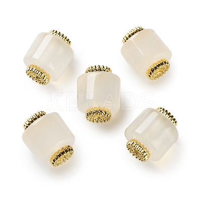 Natural Agate Barrel Beads G-G179-01-1