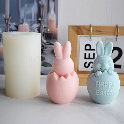 3D Easter Bunny Aromatherapy Food Grade Silicone Fondant Mold PW-WG36171-01-1