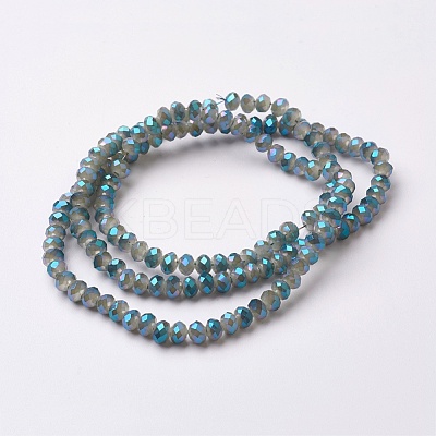 Electroplate Glass Beads Strands EGLA-F124-FR-A01-1