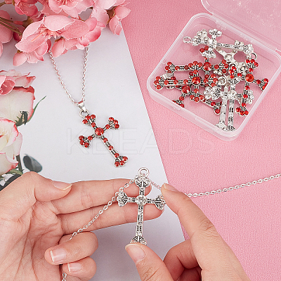 12Pcs 2 Style Tibetan Style Alloy Rhinestone Pendants RB-FH0001-04-1