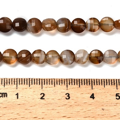 Natural Banded Agate(Dyed & Heated) Beads Strands G-C179-A6mm-20-1