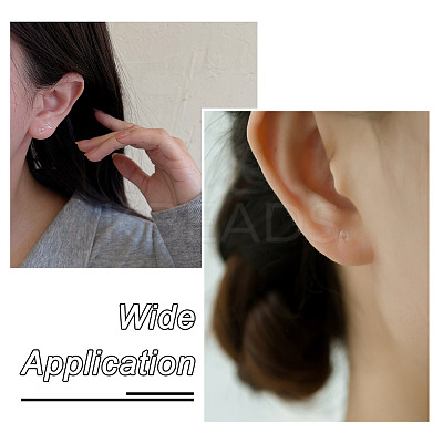 60 Sets 6 Style Star & Flower & Bowknot & Heart & Clover & Ball Tiny Resin Stud Earrings with Ear Nut for Women EJEW-BG0001-01-1