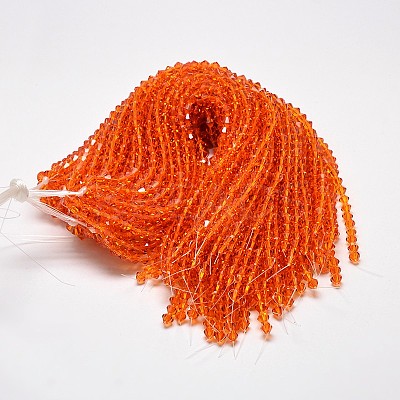 Imitate Austrian Crystal Bicone Glass Beads Strands GLAA-F029-3x3mm-11-1
