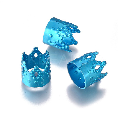 Plated Metal Hair Coil Cuffs OHAR-WH0016-25B-1