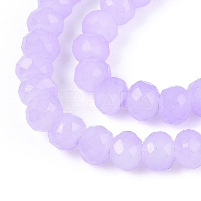 Baking Paint Imitation Jade Glass Bead Strands X-DGLA-A034-J2MM-A50-1