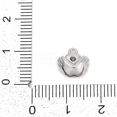 Brass Micro Pave Cubic Zirconia Charms ZIRC-P122-01A-P01-1
