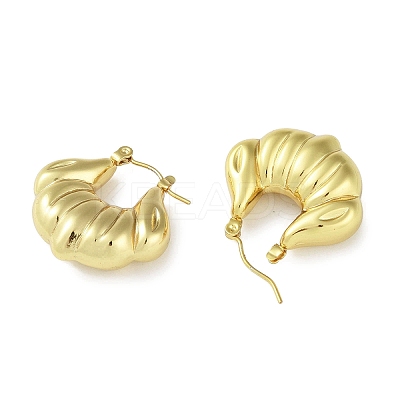 Ion Plating(IP) 304 Stainless Steel Hoop Earrings for Women STAS-I304-09G-1