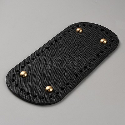 Oval Imitation Leather Bag Bottoms FIND-WH0126-545B-1