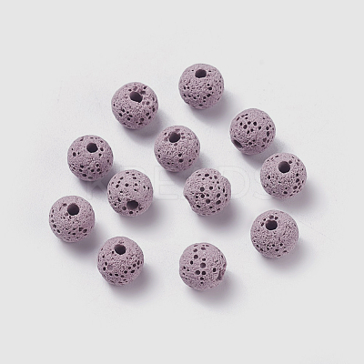 Unwaxed Natural Lava Rock Beads G-F325-8mm-A03-1