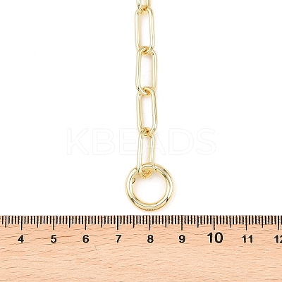 Brass Paperclip Chain Y Lariat Necklaces NJEW-H087-06E-G-1