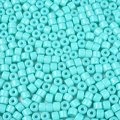 Opaque Baking Paint Glass Seed Beads SEED-T008-02O-1