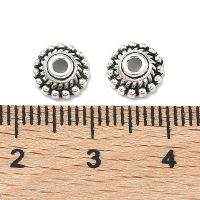Tibetan Style Alloy Bead Caps X-LF1235Y-NF-1