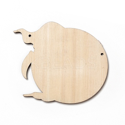 Single Face Printed Wood Big Pendants WOOD-I010-09A-1