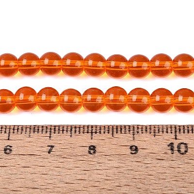 Transparent Glass Beads Strands GLAA-T032-T6mm-25-1