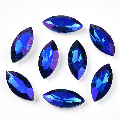 Pointed Back Glass Rhinestone Cabochons RGLA-T020-7x15mm-12-1