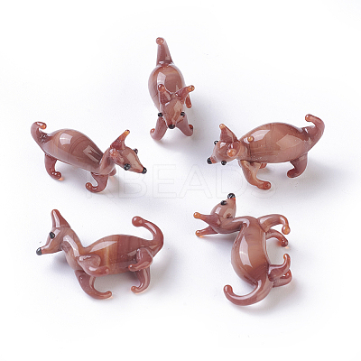 Handmade Lampwork Puppy Home Display Decorations LAMP-L075-019-1