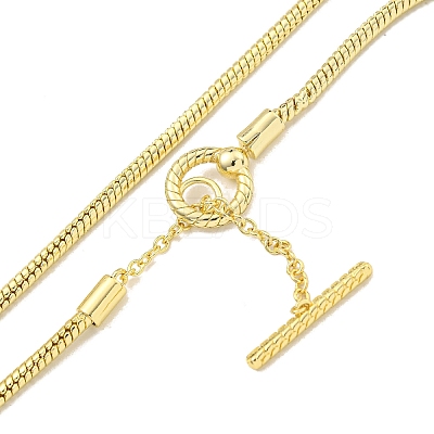 Brass Snake Chain Necklaces for Women NJEW-G084-01G-1