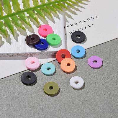 150G 15 Colors Handmade Polymer Clay Beads CLAY-JP0001-13-8mm-1