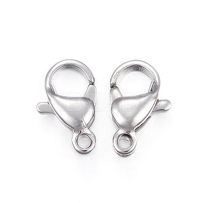 304 Stainless Steel Lobster Claw Clasps STAS-H353-A-02-1