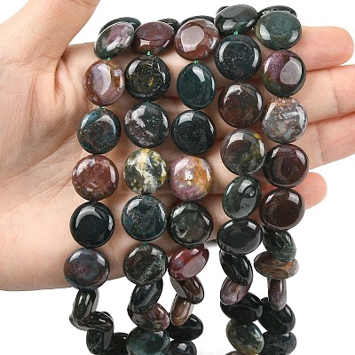 Natural African Bloodstone Beads Strands G-L648-B06-15mm-1