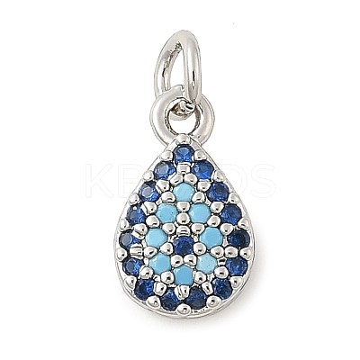 Brass Micro Pave Cubic Zirconia Pendants KK-U056-09P-1